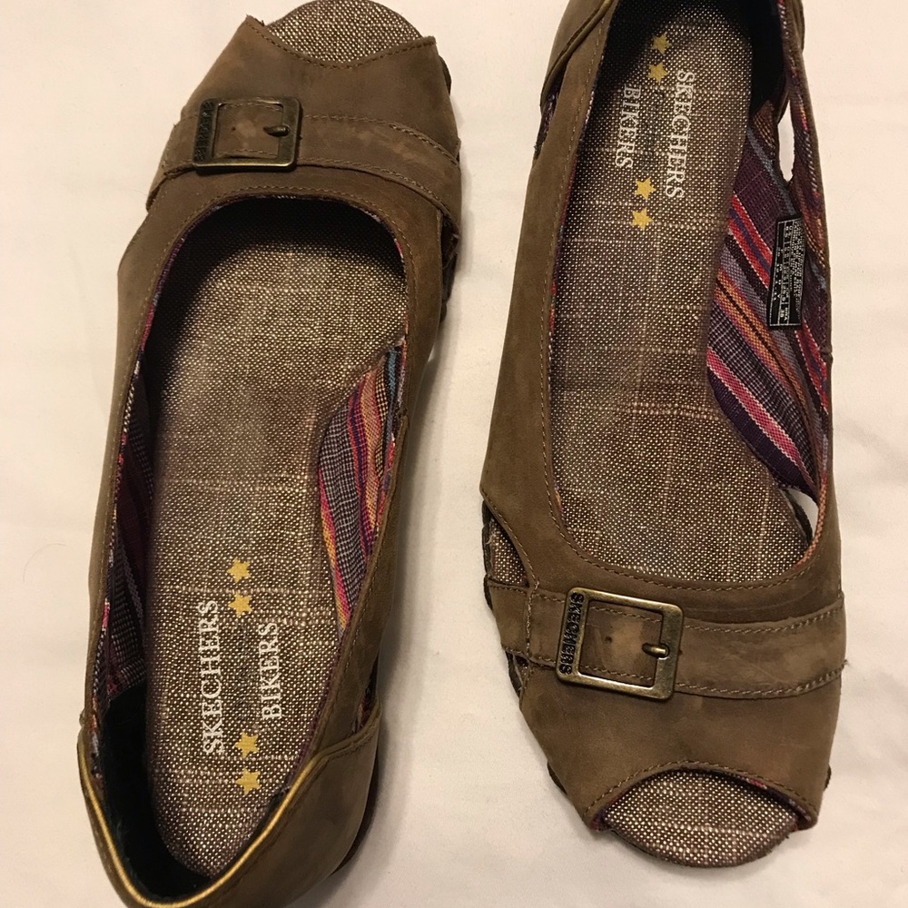 Skechers Original Bikers Sandals Size 8.5, Suede w/buckle, Little Wear.